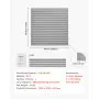 VEVOR Slat Wall Paneling, 4 x 4 ft, PVC Garage Slatwall with Modular Design, Grey Slat Wall Easy-to-Install Adjustable Slatwall Panel with Coupling Structure & DIY Cutting, Fits for Storage & Display