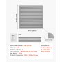 VEVOR Slat Wall Paneling, 4 x 4 ft, PVC Garage Slatwall with Modular Design, Grey Slat Wall Easy-to-Install Adjustable Slatwall Panel with Coupling Structure & DIY Cutting, Fits for Storage & Display