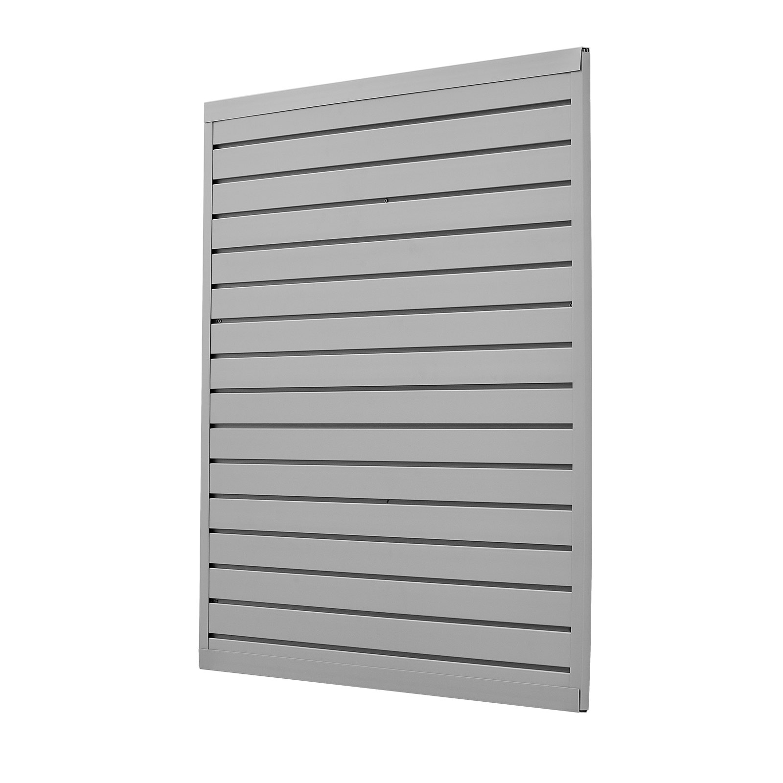 VEVOR Slat Wall Paneling, 4 x 4 ft, PVC Garage Slatwall with Modular Design, Grey Slat Wall Easy-to-Install Adjustable Slatwall Panel with Coupling Structure & DIY Cutting, Fits for Storage & Display