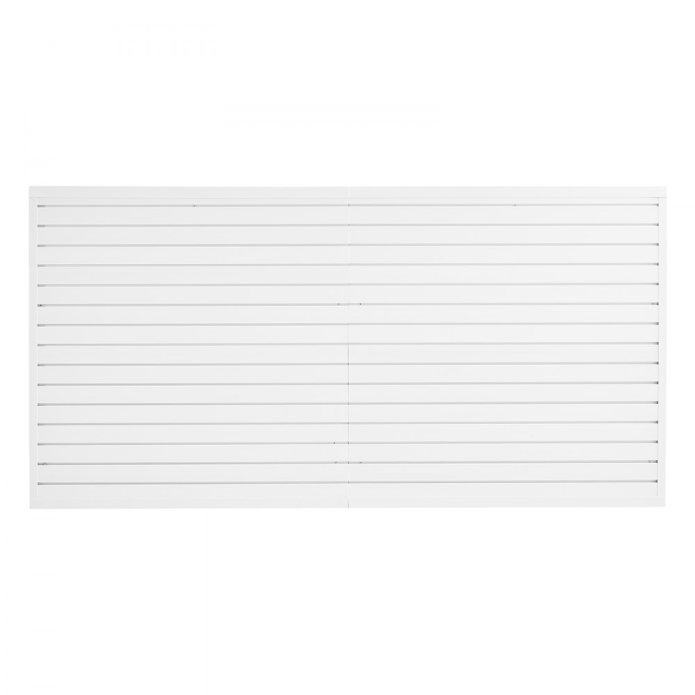 VEVOR Slat Wall Paneling, 8 x 4 ft, PVC Garage Slatwall with Modular Design, White Slat Wall Easy-to-Install Adjustable Slatwall Panel with Coupling Structure & DIY Cutting, Fits for Storage & Display