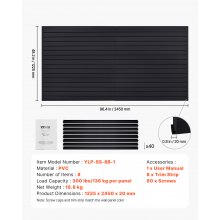 8 x 4 ft Slat Wall Paneling PVC Black Garage Slatwall with Modular Design