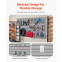 Newly upgraded second-generation 8 x 4 ft Slat Wall Paneling PVC Grey Garage Slatwall with Modular Design