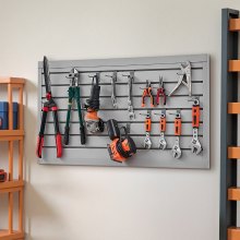 Panneau mural à lattes VEVOR 2 x 4 pi en PVC gris pour garage avec conception modulaire