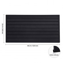 2 x 4 ft Slat Wall Paneling PVC Black Garage Slatwall with Modular Design