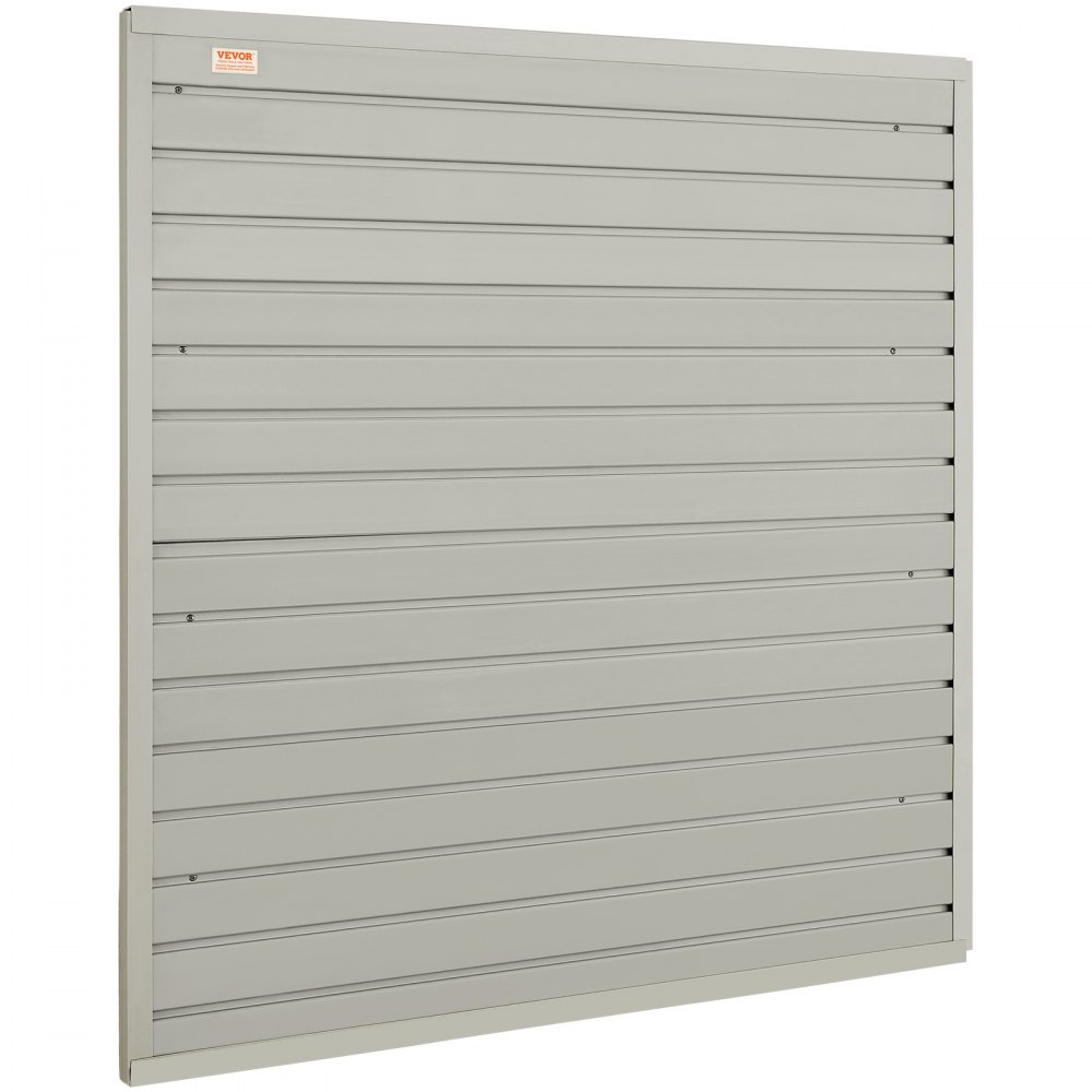 Panely Slatwall VEVOR, 4 stopy x 1 stopa šedé garážové nástěnné panely 12"V x 48"L (sada 4 panelů), těžká garážová stěna s organizérovými panely pro maloobchod, garážovou stěnu a organizaci řemeslných skladů
