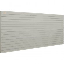 Slatwallové panely VEVOR, 4 stopy x 1 stopa sivé garážové nástenné panely 12" V x 48" L (Sada 8 panelov), Nástenné organizérové ​​panely v garáži pre veľké zaťaženie pre maloobchod, garážové steny a organizáciu remeselných skladov