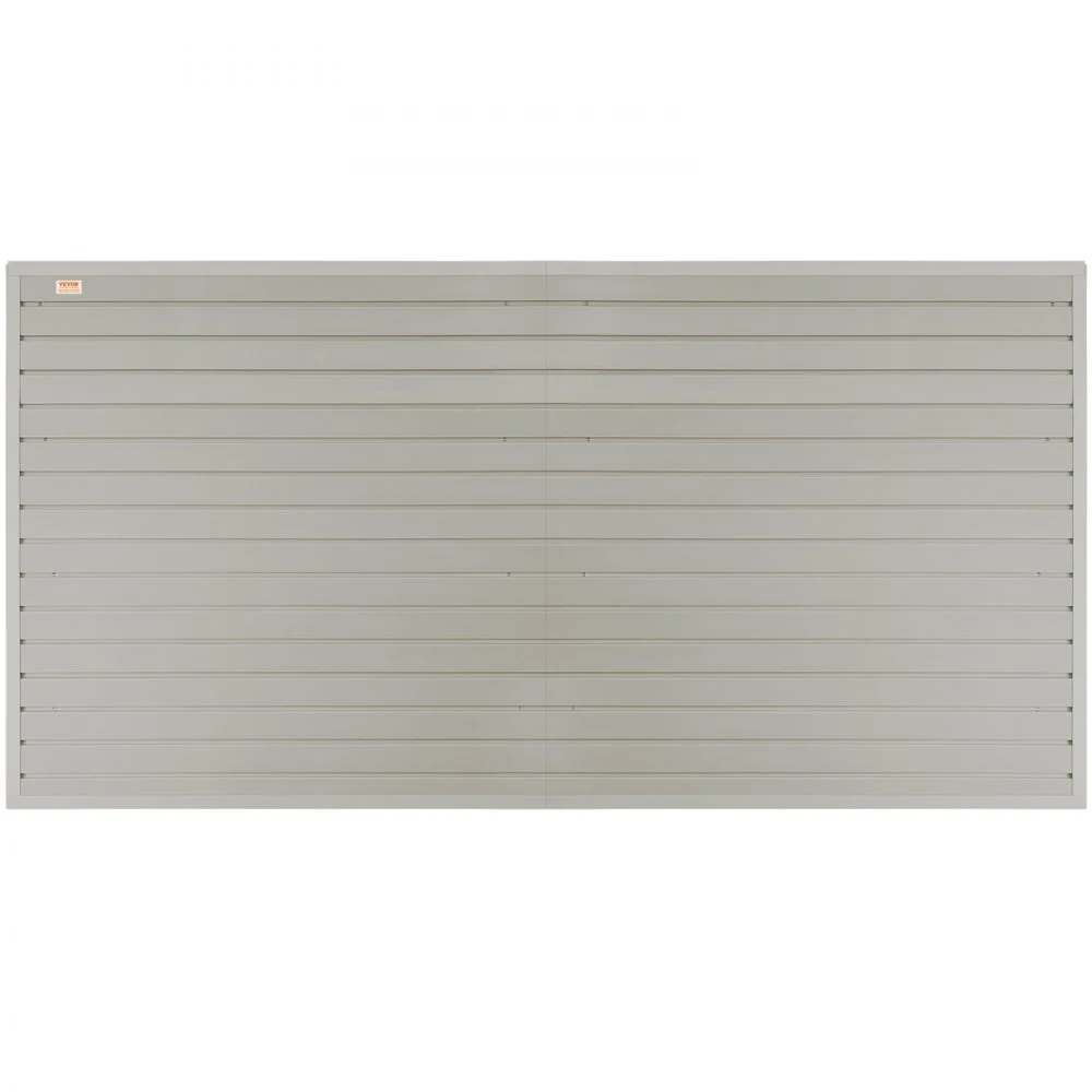 VEVOR Slatwall Panels with Hooks, 4 ft x 1 ft Gray Garage Wall Panels 12"H x 48"L (Set of 8 Panels), Heavy Duty Garage Wall Organizer Display for Retail Store, Garage Wall, Craft Storage Organization