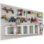 VEVOR Slatwall Panels with Hooks, 4 ft x 1 ft Gray Garage Wall Panels 12"H x 48"L (Set of 8 Panels), Heavy Duty Garage Wall Organizer Display for Retail Store, Garage Wall, Craft Storage Organization
