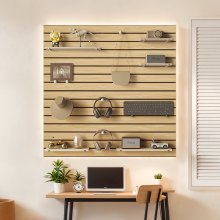 4 x 4 ft SlatWall Paneling MDF Natural Garage Slatwall with Modular Design