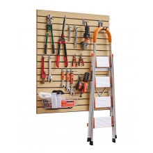 VEVOR Slat Wall Paneling, 4 x 4ft, MDF Garage Slatwall with Modular Design, Natural Slat Wall Easy-to-Install Adjustable Slatwall Panel with Coupling Structure & DIY Cutting, Fit for Storage & Display