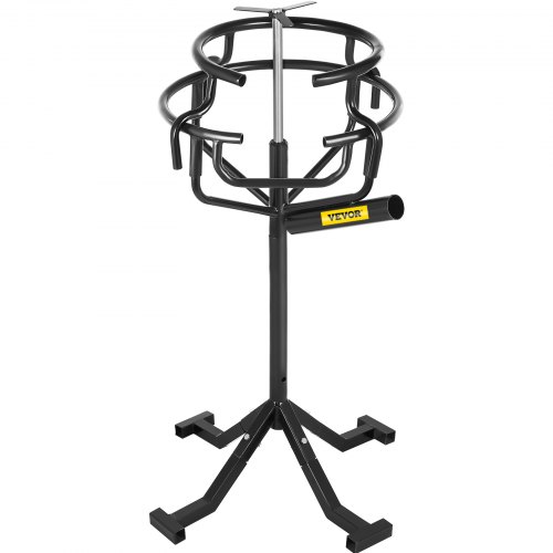 VEVOR Motorcycle Tire Changing Stand, Fit for 10" - 21" Multi Tire Sizes, 37" - 41.3" Adjustable Height Durable Steel Tire Change Stand, Four Stand Feet Motocross Dirt Bike Tire Changer, Black