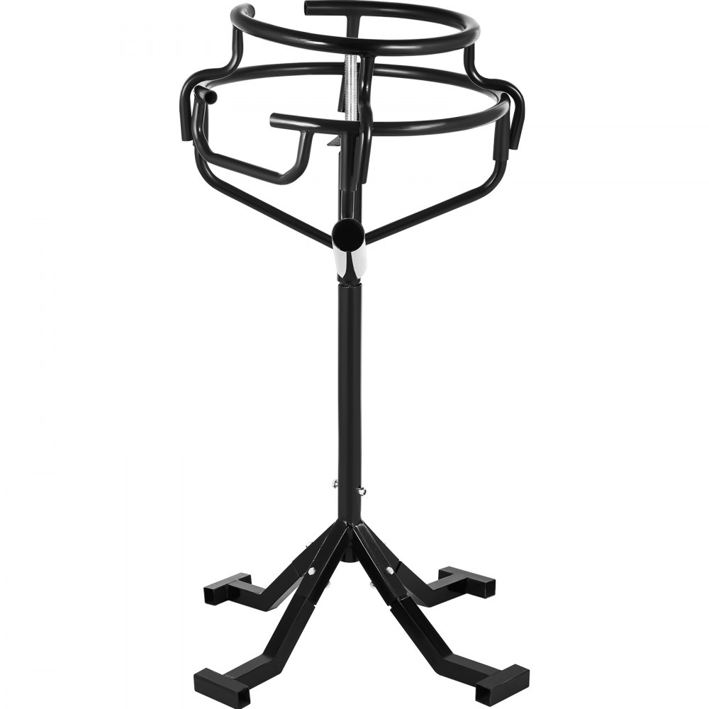 VEVOR Motorcycle Tire Changing Stand, Fit for 10" - 21" Multi Tire Sizes, 37" - 41.3" Adjustable Height Durable Steel Tire Change Stand, Four Stand Feet Motocross Dirt Bike Tire Changer, Black