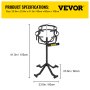 VEVOR Motorcycle Tire Changing Stand, Fit for 10" - 21" Multi Tire Sizes, 37" - 41.3" Adjustable Height Durable Steel Tire Change Stand, Four Stand Feet Motocross Dirt Bike Tire Changer, Black