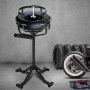 VEVOR Motorcycle Tire Changing Stand, Fit for 10" - 21" Multi Tire Sizes, 37" - 41.3" Adjustable Height Durable Steel Tire Change Stand, Four Stand Feet Motocross Dirt Bike Tire Changer, Black
