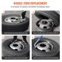 VEVOR Tire Mount Demount Tool, 22.5 to 24.5 inches, 3PCS Tire Changer Demount Tool Adapted to Aluminum and Steel Rims, with Extra Bead Keeper, Tire Changing Tools for Car Repairing, Blue