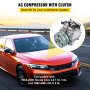 New A/C Compressor Fits: 1994-2000 Honda Civic L4 1.5L 1.6L 1997-2001 CR-V 2.0L