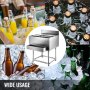 VEVOR Stainless Steel Underbar Ice Bin 36 x 21 Inch, Standing Cooler 264 lbs Ice Capacity, Ice Chest for Bar Silver, Stainless Steel Cooler with Sliding Cover, Bottle Shelf and Adjustable Feet
