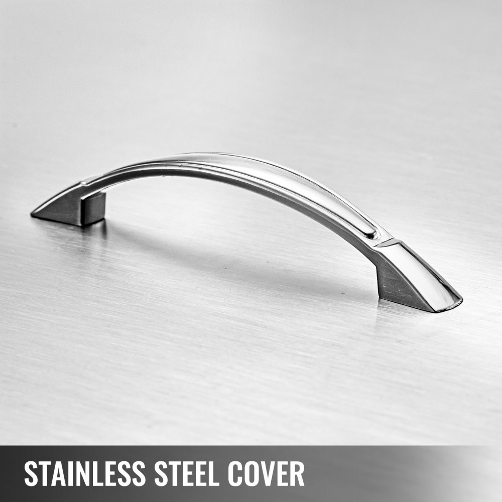 Vevor Stainless Steel Underbar Ice Bin Rolling Cooler Cart 24 x 21 In, Ice Chest