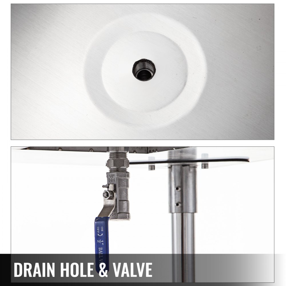 Vevor Stainless Steel Underbar Ice Bin Rolling Cooler Cart 24 x 21 In, Ice Chest