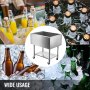 Vevor Stainless Steel Underbar Ice Bin Rolling Cooler Cart 24 x 21 In, Ice Chest