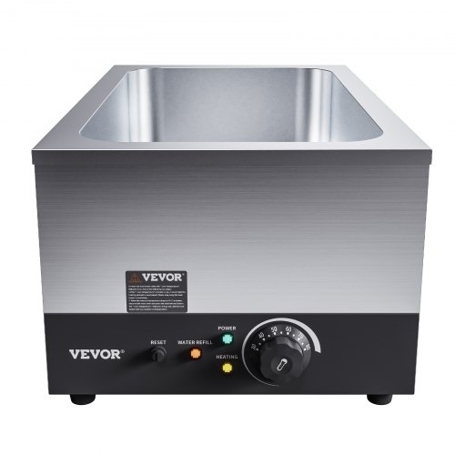 Chauffe-soupe électrique VEVOR 2x7L - 1200W, Inox, Réglage 30-85°C, Pour Buffet Et Traiteur