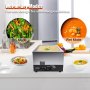 VEVOR Commercial Food Warmer 24QT Bain Marie 1200W Electric Buffet Warmer Soup Warmer Stove Steam Countertop Stainless Steel Container Temperature Control for Parties, Catering and Restaurant, Silver