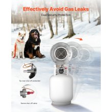 Propane Tank Top Heater with Portable Trolley 15000 BTU Infrared Single