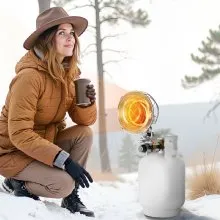 Propane Tank Top Heater with Portable Trolley 15000 BTU Infrared Single