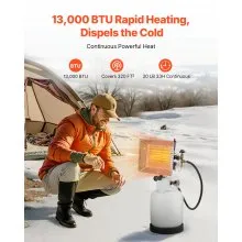 Propane Tank Top Heater 13000 BTU Rapid Heating Infrared Single Burner
