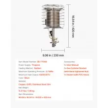 Propane Tank Top Heater 42000 BTU Infrared Radiant Single Burner Outdoors