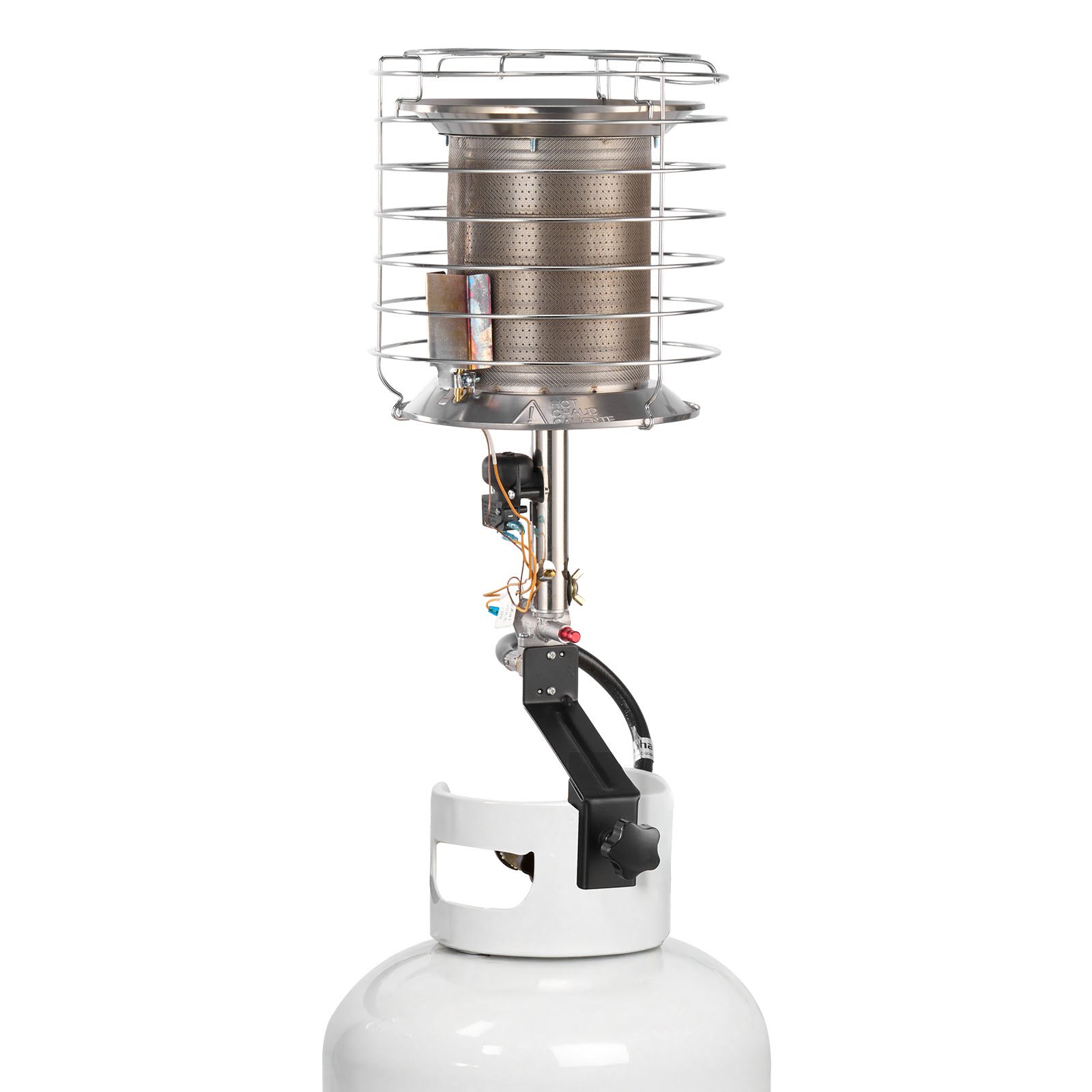 VEVOR Propane Tank Top Heater, 42000 BTU Rapid Heating 360-Degree Infrared Radiant Tank Top Gas Heater, Stepless Temperature Adjustment for Ice Fishing/ Hunting/Outdoor Work, Single Burner