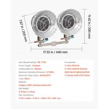 Propane Tank Top Heater 30000 BTU Infrared Radiant Single Burner