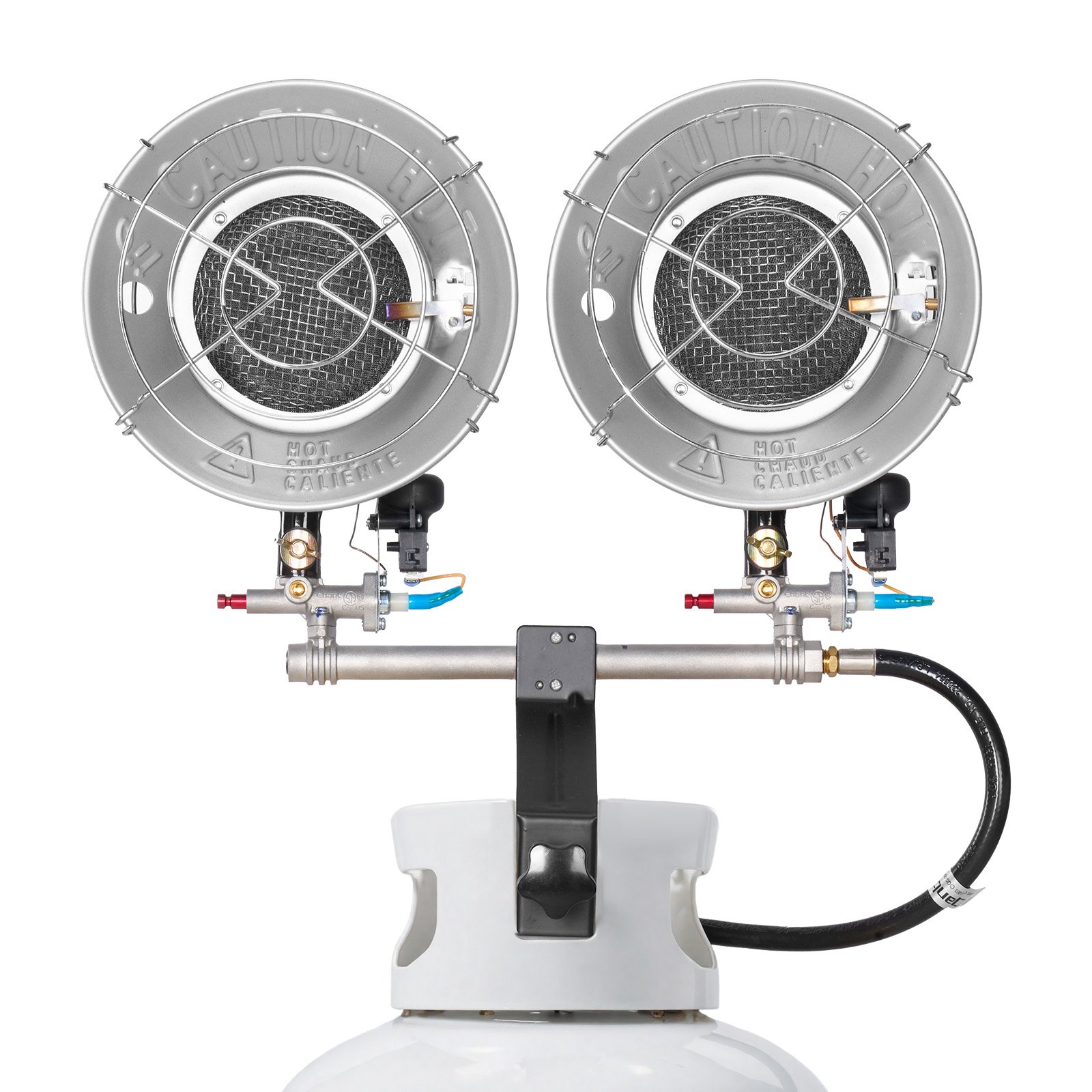 VEVOR Propane Tank Top Heater, 30000 BTU Rapid Heating 180-Degree Infrared Radiant Tank Top Gas Heater, 3 Heat Settings for Ice Fishing/ Hunting/Outdoor Work, Single Burner Square