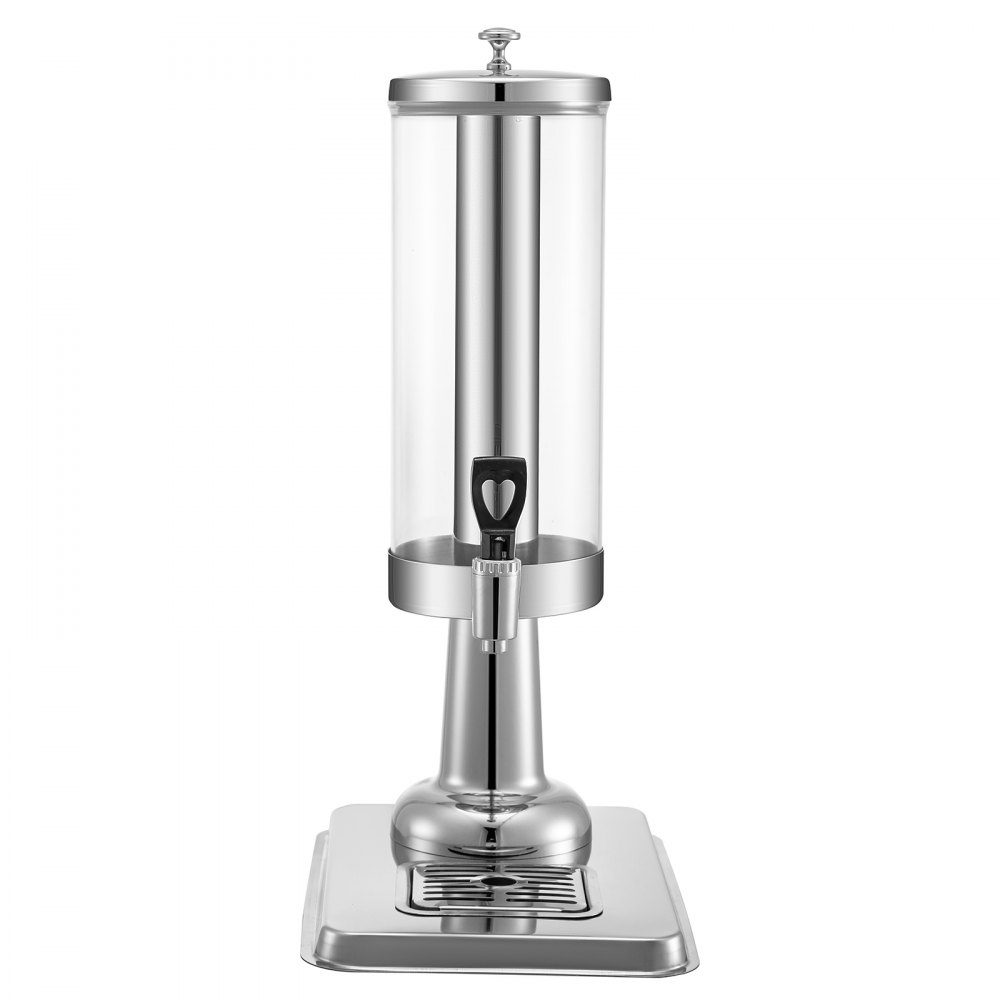 VEVOR 3L Juice Dispenser Stand Hotel Beverage Dispenser Single Tank with Tap