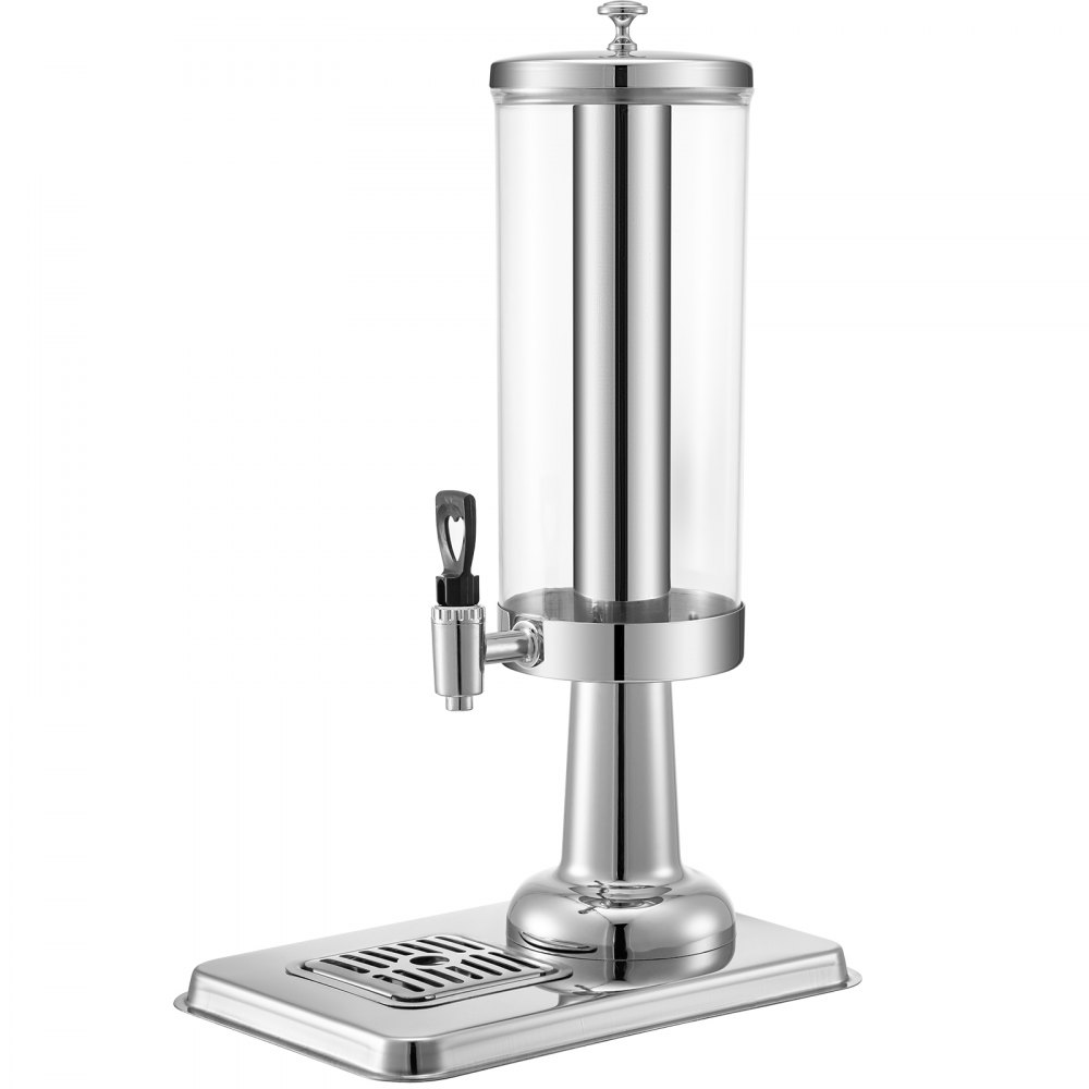 VEVOR 3L Juice Dispenser Stand Hotel Beverage Dispenser Single Tank with Tap