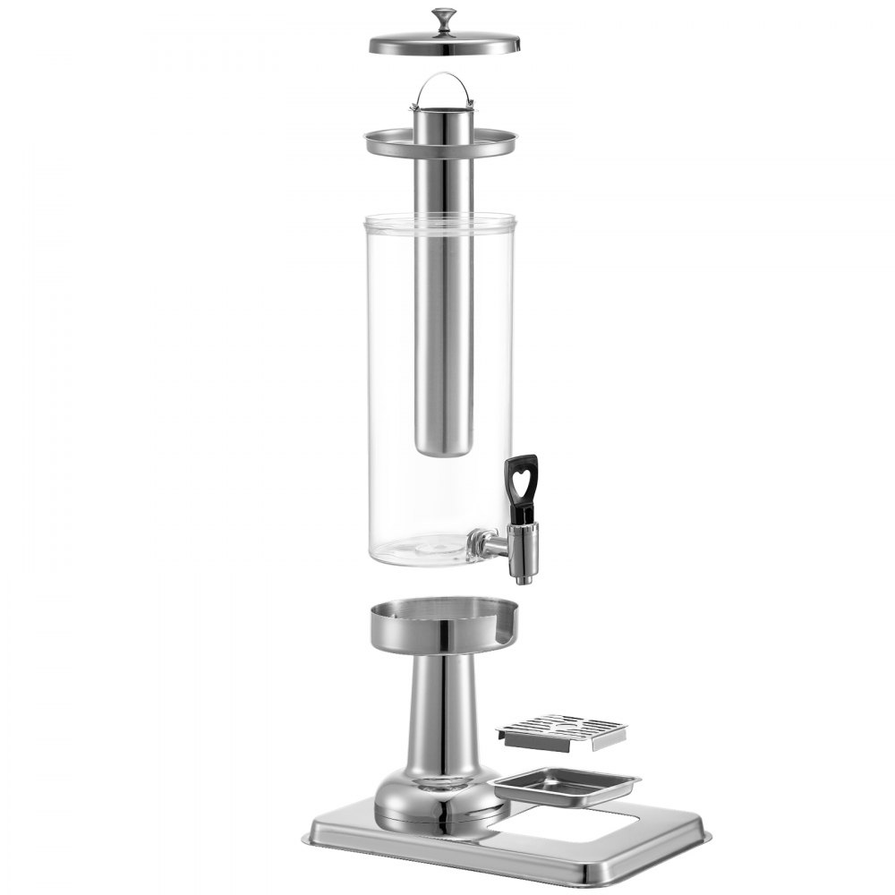 VEVOR 3L Juice Dispenser Stand Hotel Beverage Dispenser Single Tank with Tap