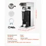 VEVOR Commercial Drip Coffee Maker, 16-17 Cups Machine with 2.5 L Thermal Carafe, Keep Warm for 4 Hours, Stainless Steel Brewer with Auto Water Filling, for Restaurant, Office, Coffee Shop & Home