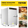 VEVOR Hot Box Food Concession Warmer 16"x22"x24" 4 Shelves for Pizza Pastry