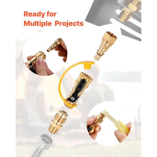 Kit collegamento rapido per sistemi propano/gas naturale con valvola di Kit collegamento rapido per sistemi propano/gas naturale con valvola di