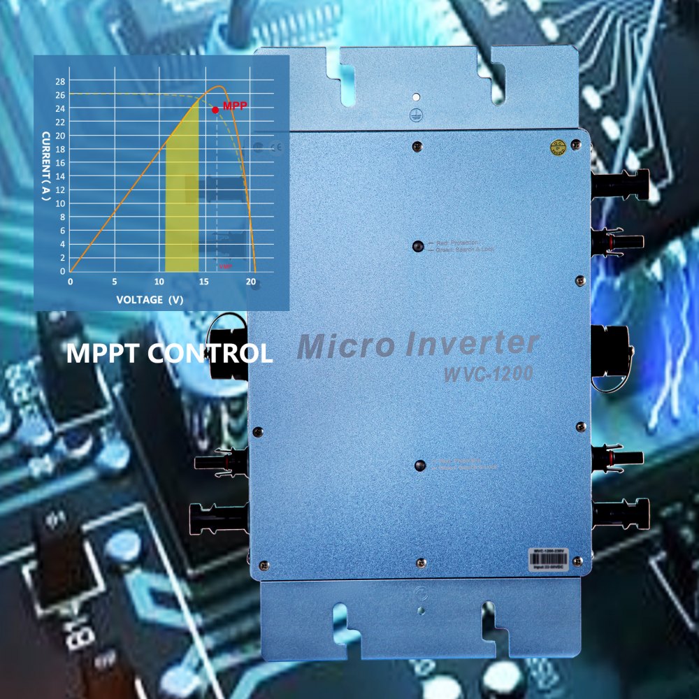 VEVOR Vevor Solar Grid Tie Micro Inverter, Solar Micro Inverter, 1200w  Waterproofip65