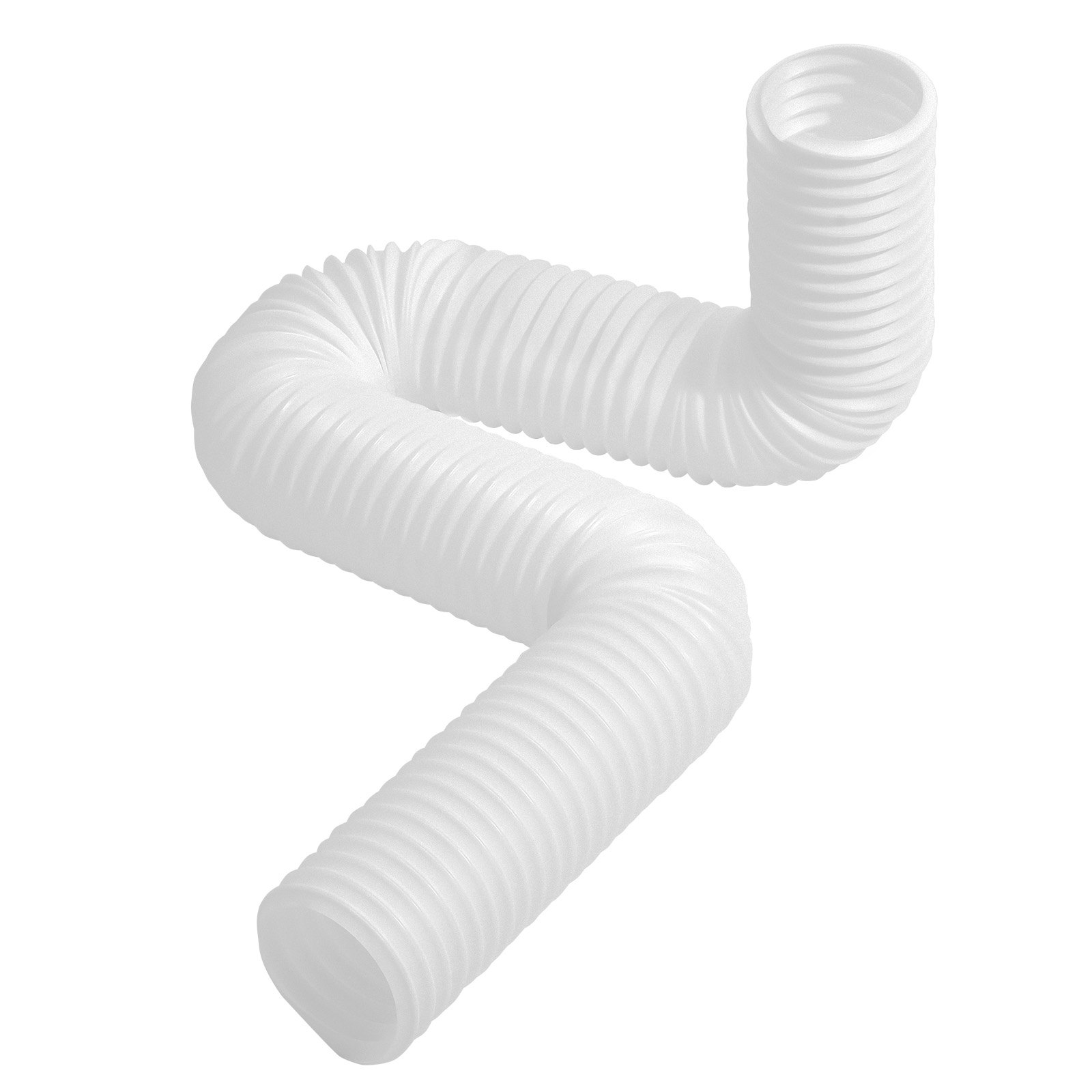VEVOR Rain Gutter Downspout Extensions, 2-Pack Flexible Downspout Extender, Down Spout Drain Extension Extendable from 22" to 63", Gutter Extensions with Adapters, for Rainwater Drainage, White