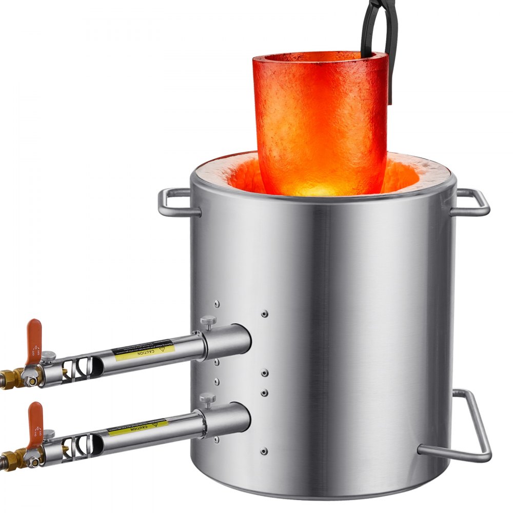 VEVOR 12KG Propane Smelting Furnace Kit Melting Furnace Double Burners 2700℉