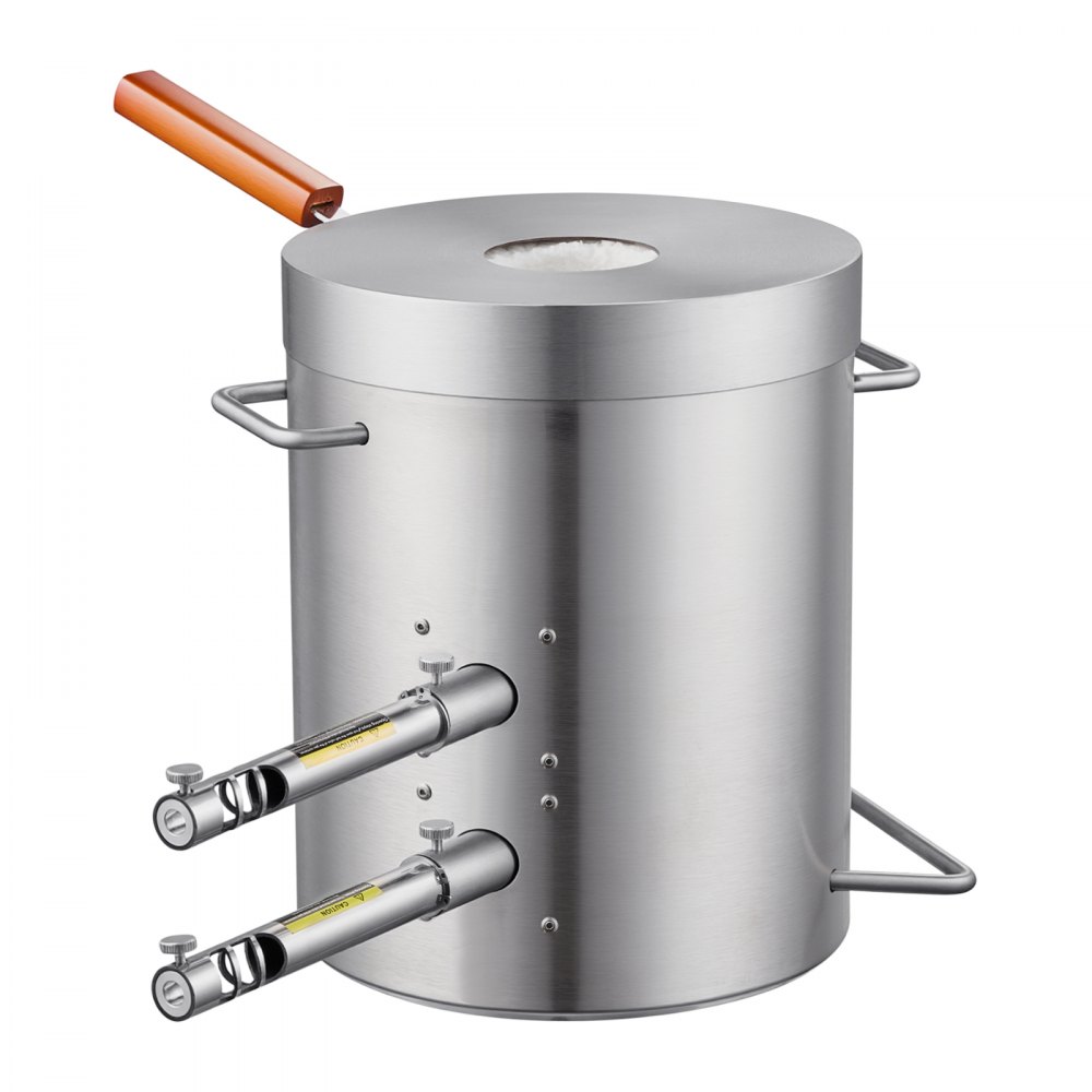 VEVOR Propane Melting Furnace Kit, 12KG Large Capacity Foundry Home Kilns,Stainless Steel Smelter, Blacksmithing Forge with Crucible an Tongs Kiln, For Metal Scrap Recycle, Gold Copper Silver Casting