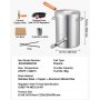 VEVOR 6KG Propane Melting Furnace Kit, Large Capacity Foundry Home Kilns, Blacksmithing Forge with Crucible & Tongs Kiln, Stainless Steel, For Metal Scrap Recycle, Gold Copper Silver Casting