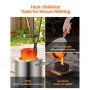 VEVOR 6KG Propane Melting Furnace Kit, Large Capacity Foundry Home Kilns, Blacksmithing Forge with Crucible & Tongs Kiln, Stainless Steel, For Metal Scrap Recycle, Gold Copper Silver Casting