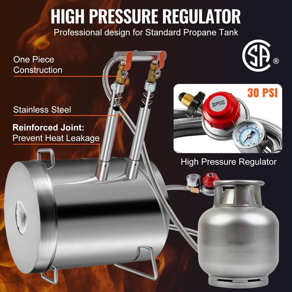 VEVOR 12KG Propane Smelting Furnace Kit Melting Furnace Double Burners 2700℉