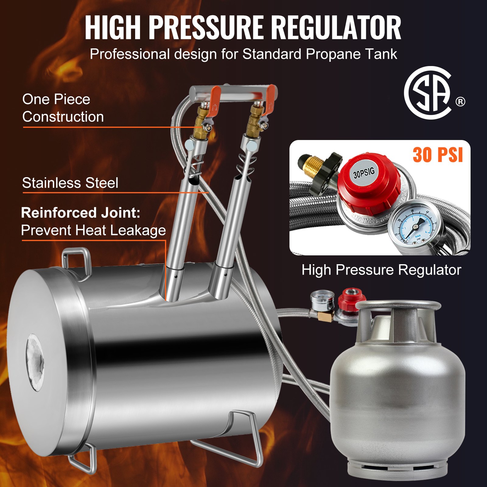 VEVOR 12KG Propane Smelting Furnace Kit Melting Furnace Double Burners 2700℉