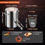 Kit de forno de fundição de propano VEVOR 6KG forno de fusão de aço inoxidável 2700℉