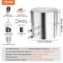 VEVOR Propane Melting Furnace Kit 16KG/35lbs Dual Burner with Crucibles Tongs