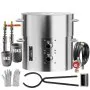 VEVOR Propane Melting Furnace Kit, 16KG/35lbs Gas Metal Melting Furnace Kit, Dual Burner Foundry Home Kiln with Crucibles and Tongs, Smelting Casting Tool for Gold Silver Copper Aluminum Metal Recycle